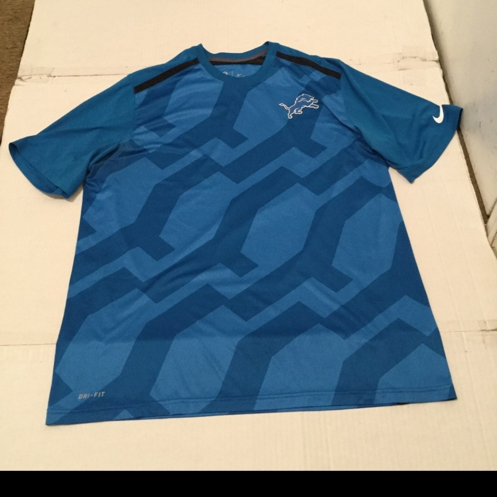MENS NFL NIKE DRI FIT DETROIT T SHIRT SIZE XL